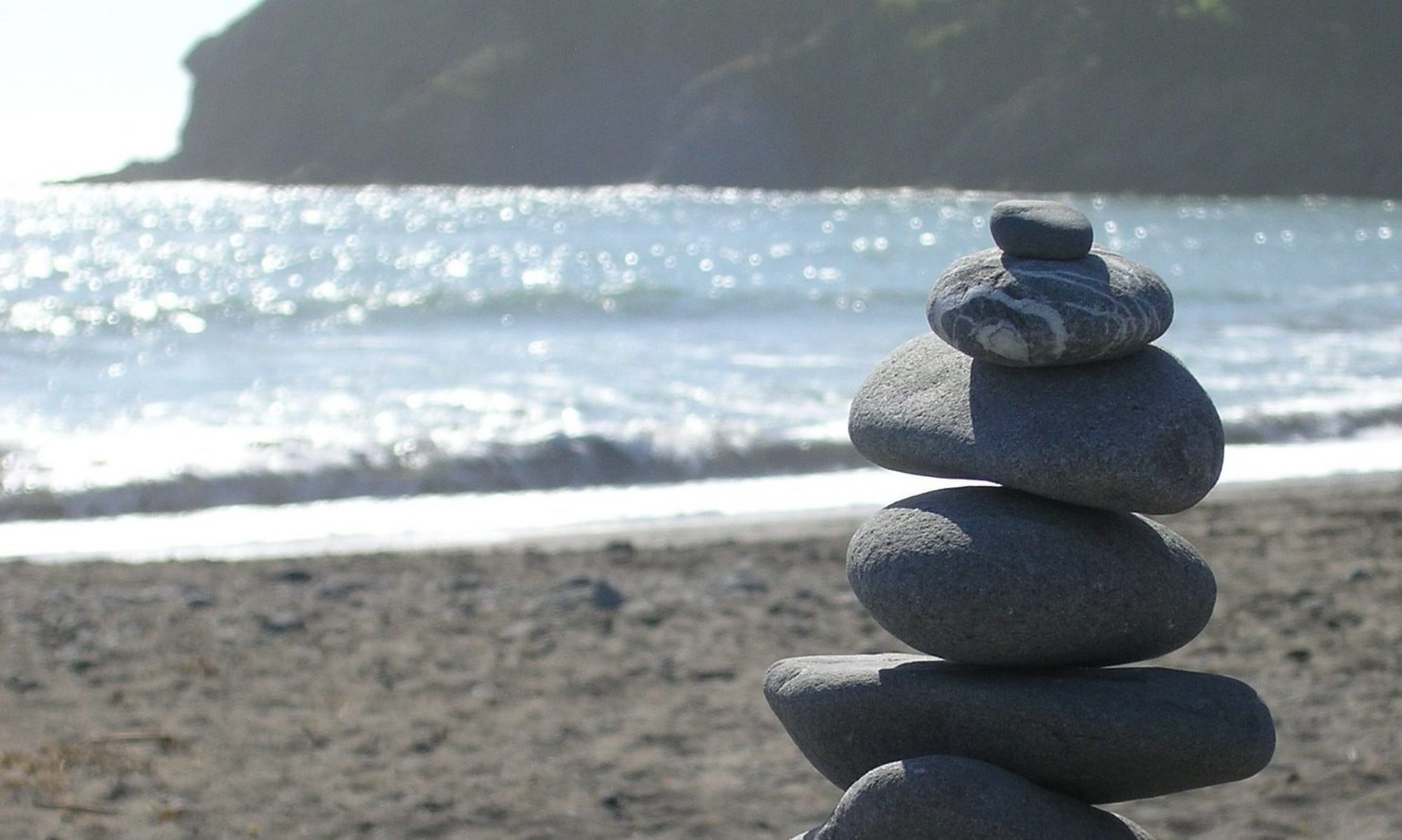 Cairn on Muir Beach. Photo by Jarl Anderson.